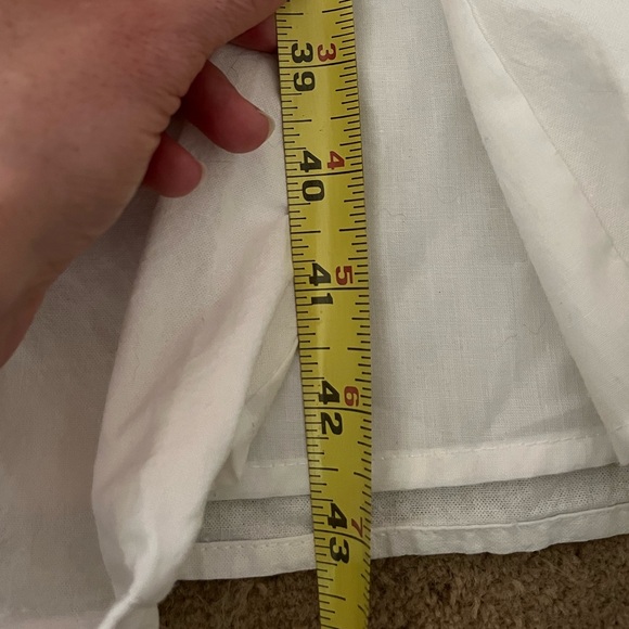 White long sundress, buttons all the way up, ties at neck, size small - Picture 7 of 7